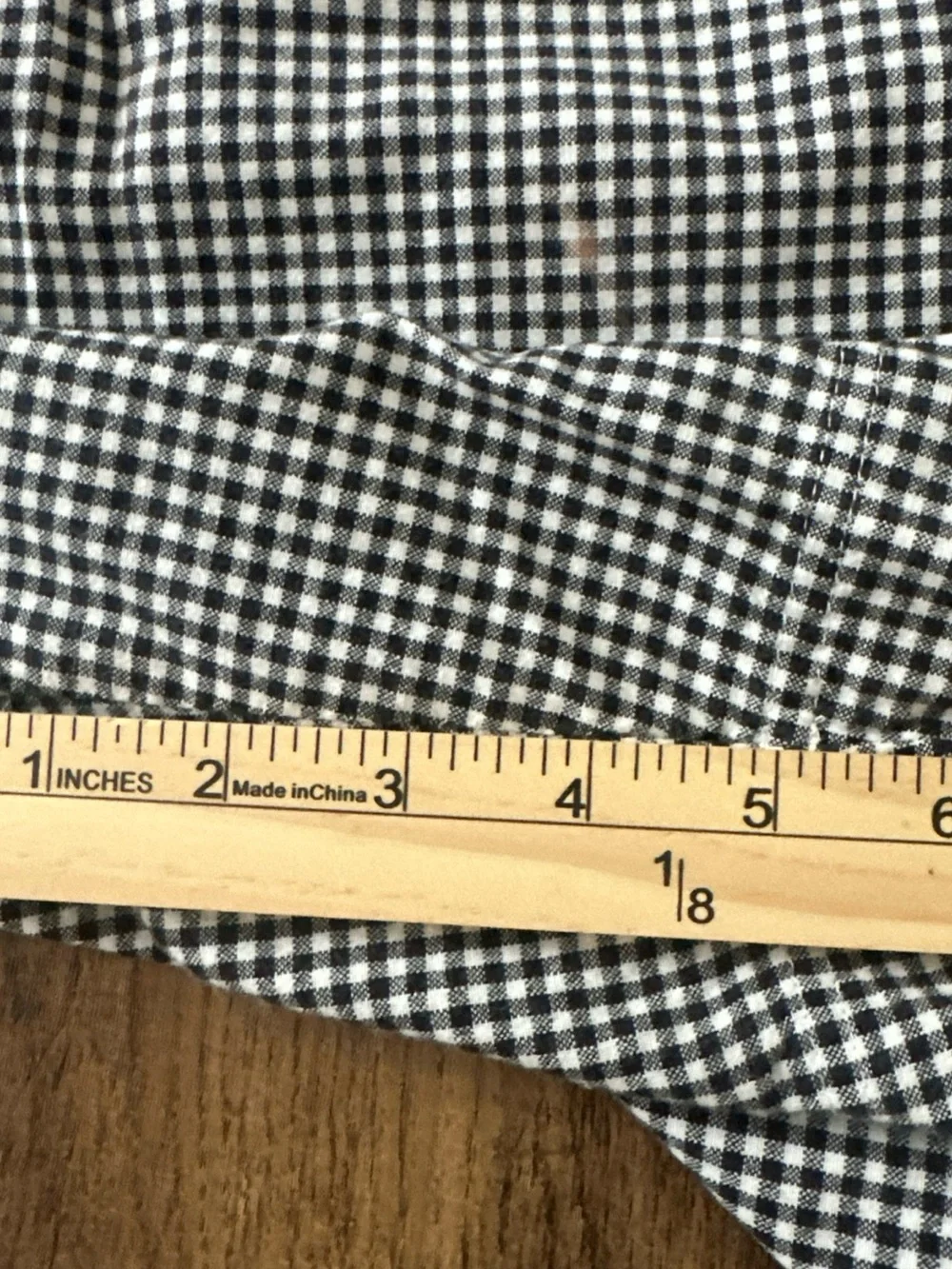 Black & White Gingham Elastic Waist Shorts Vintage Baxter & Wells Large